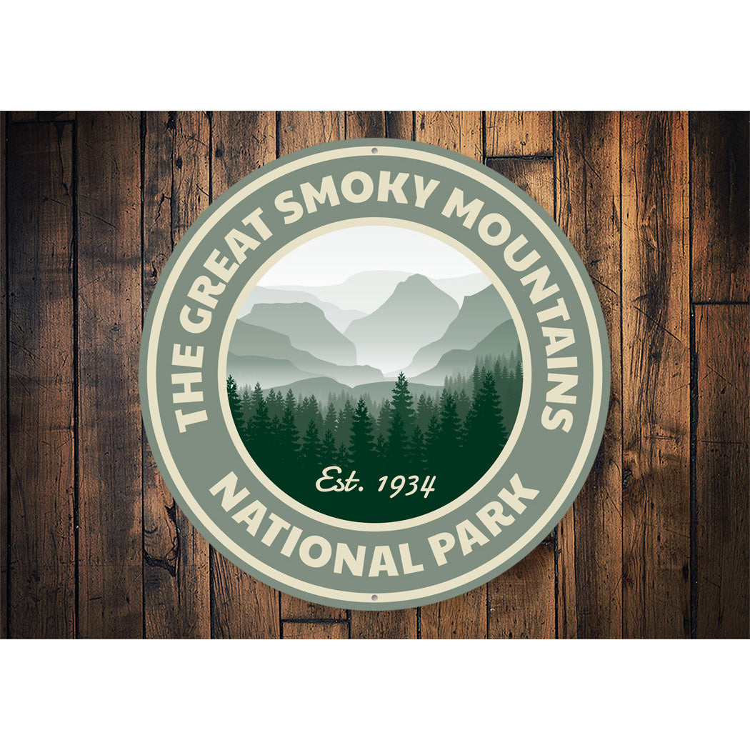Great Smoky Mountains National Park Metal Sign