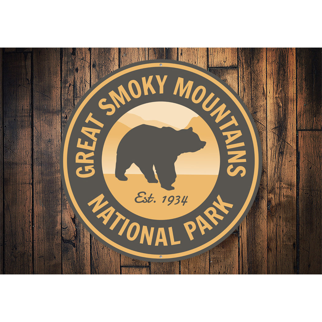 Smoky Mountains National Park Metal Sign