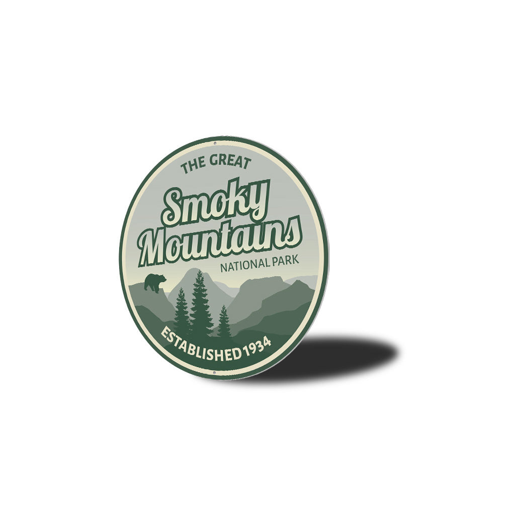 Smoky Mountains Park Metal Sign