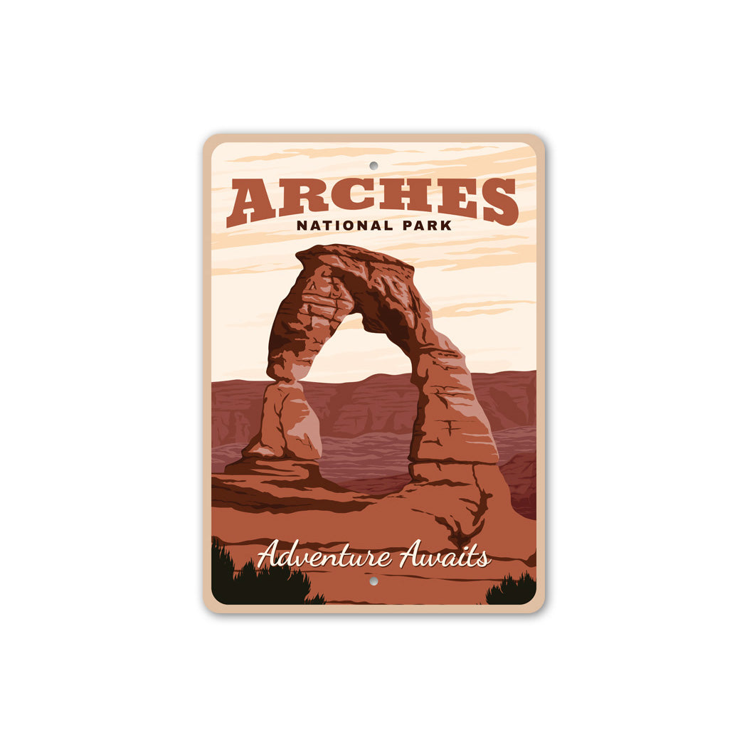 Arches National Park Adventure Awaits Sign