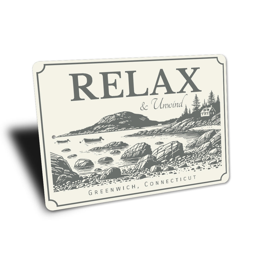 Relax and Unwind Beautiful Coast Sign