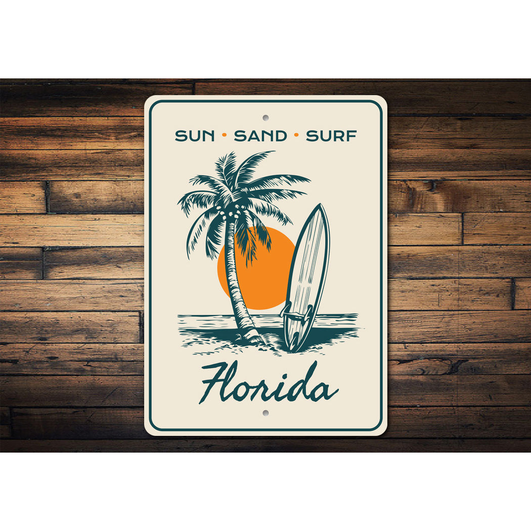 Sun Sand Surf Florida Beach Sign