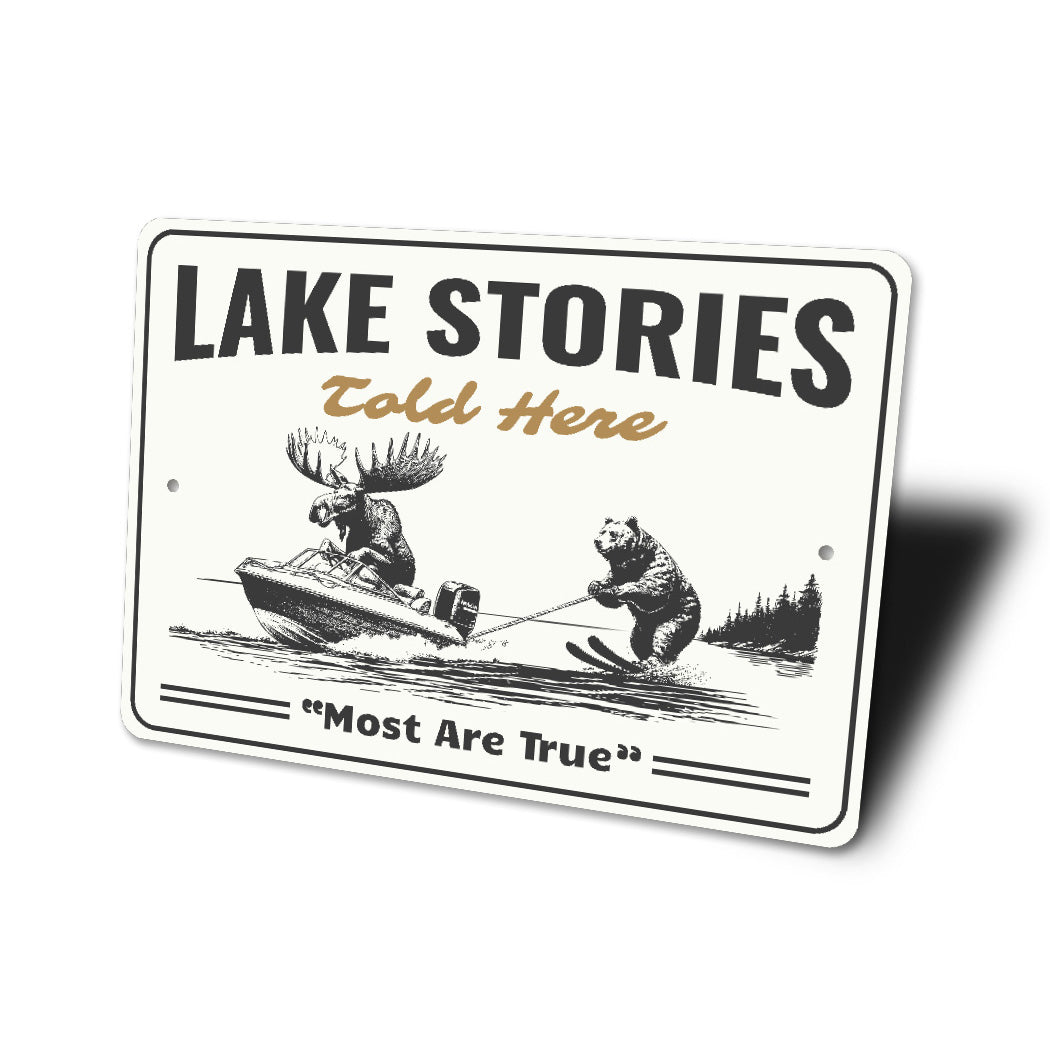 Lake Stories Told Here Sign
