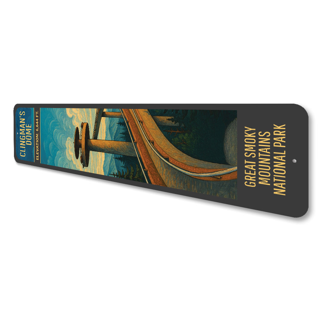 Kuwohi Clingman's Dome Great Smoky National Park Sign