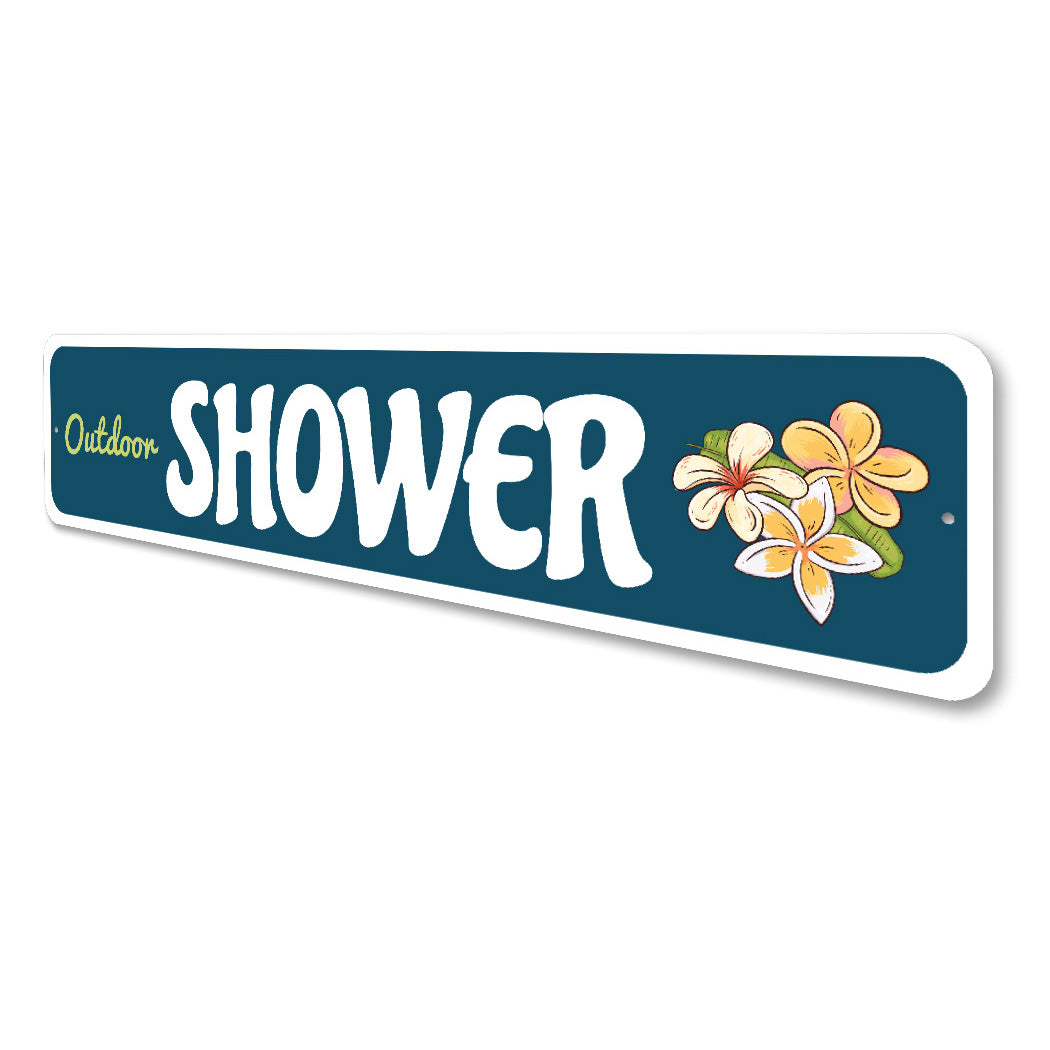 Outdoor Shower Flower Sign