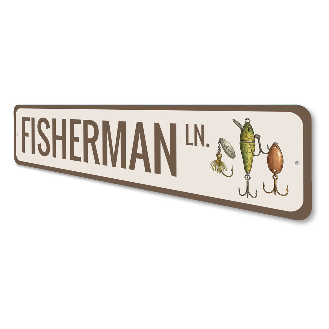 Fisherman Lane Lure Street Sign