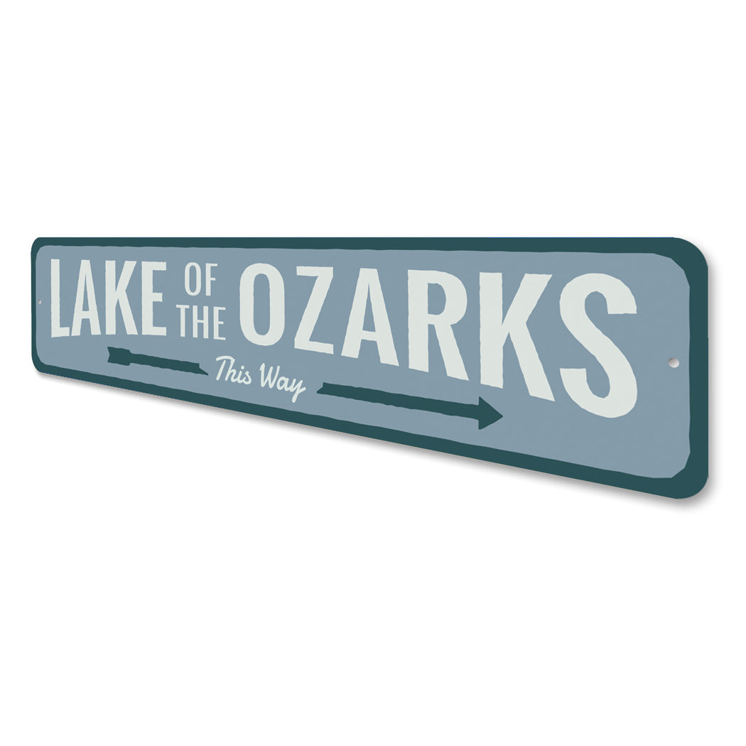 Lake Of The Ozarks This Way Arrow Sign