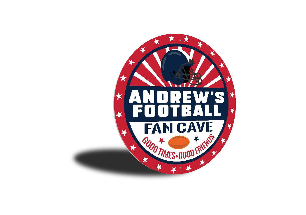 Custom Football Cave Metal Sign