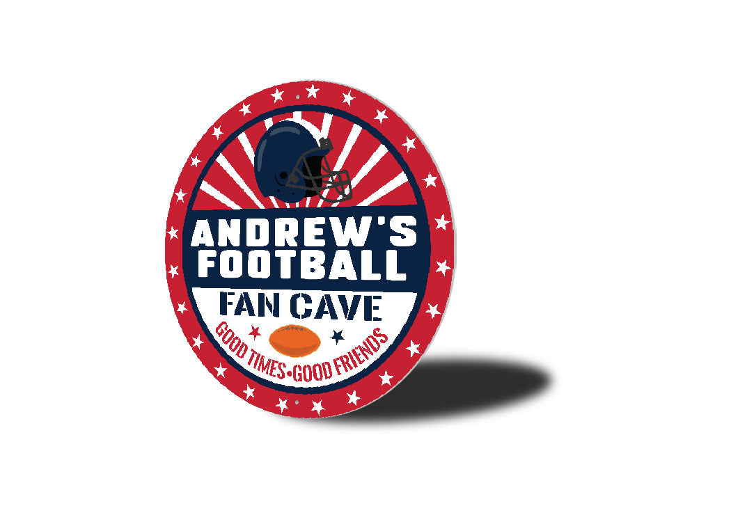 Custom Football Cave Metal Sign