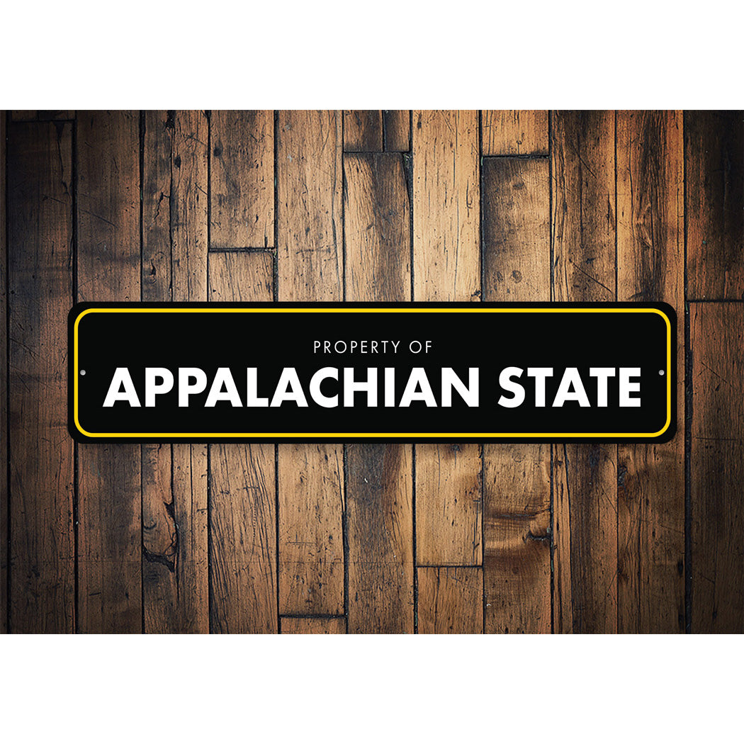 Property Of Appalachian State Metal Decor Sign