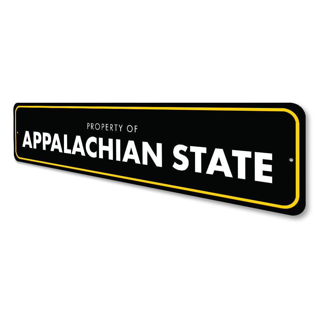 Property Of Appalachian State Metal Decor Sign