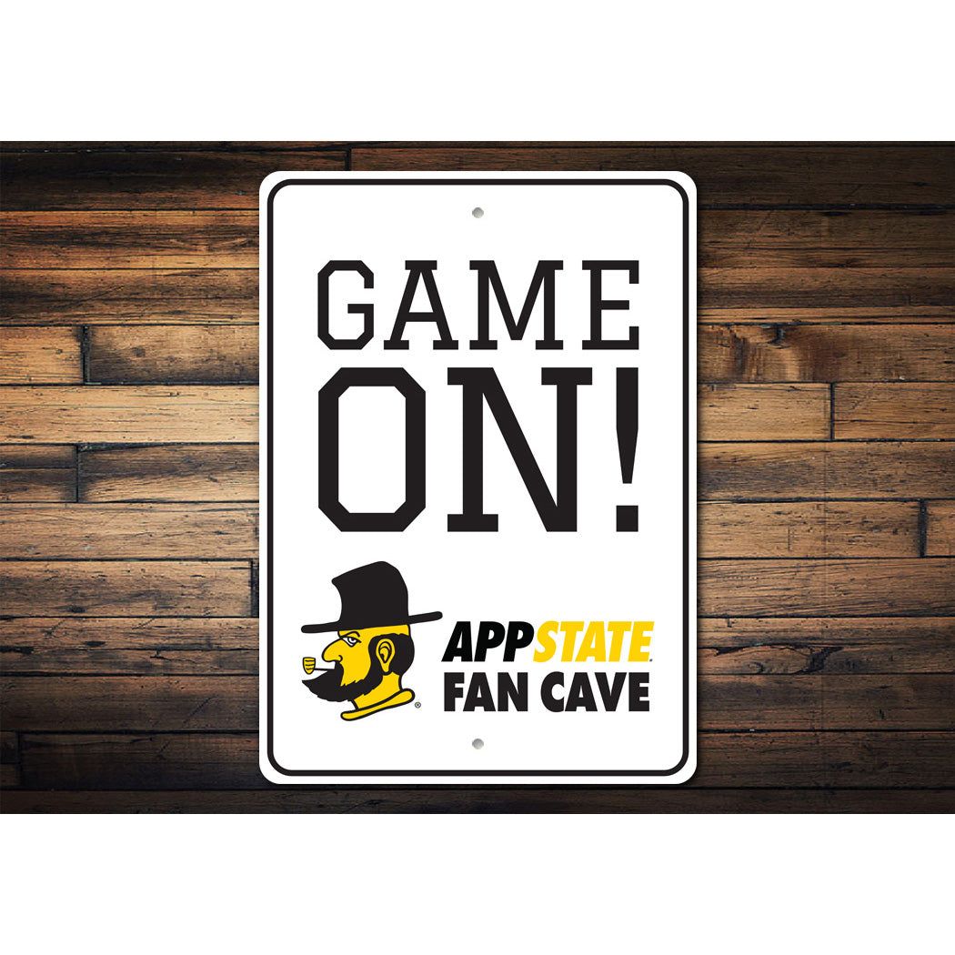 Game On Appstate Fan Cave Appalachian Athletics Sign