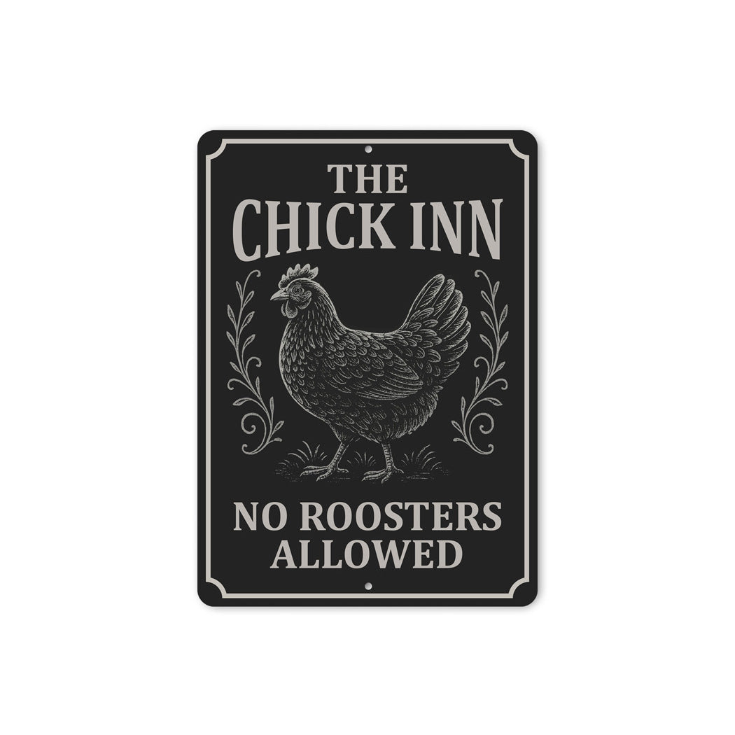 The Chick Inn Farmhouse Sign - Funny Chicken Coop Art