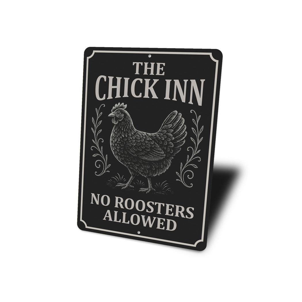 The Chick Inn Farmhouse Sign - Funny Chicken Coop Art