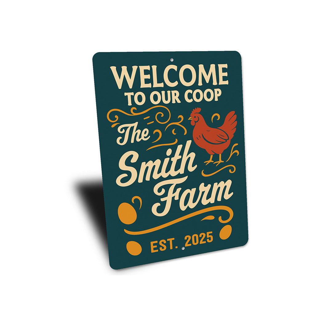 Personalized Farmhouse Coop Sign - Welcome to Our Coop