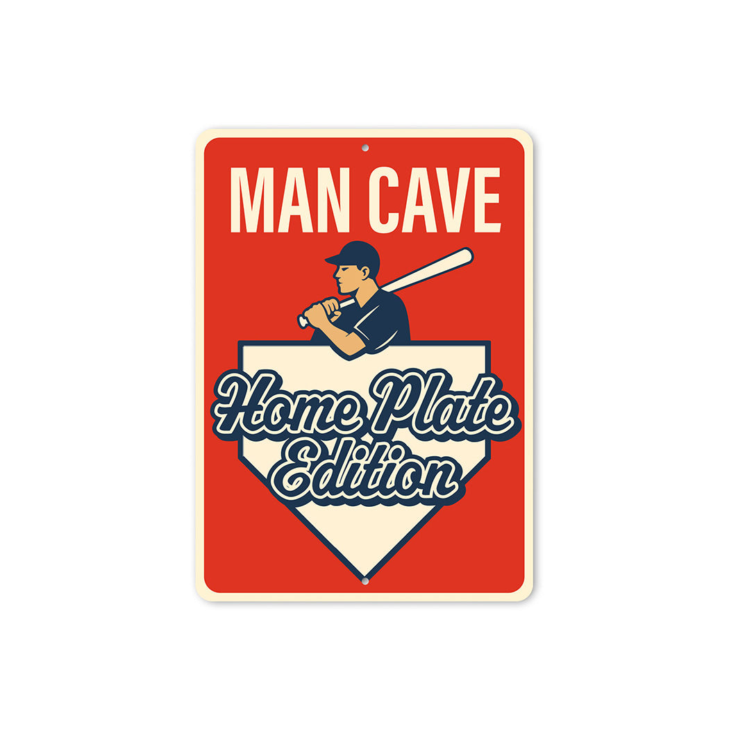Baseball Lover's Man Cave Sign Home Plate Sign