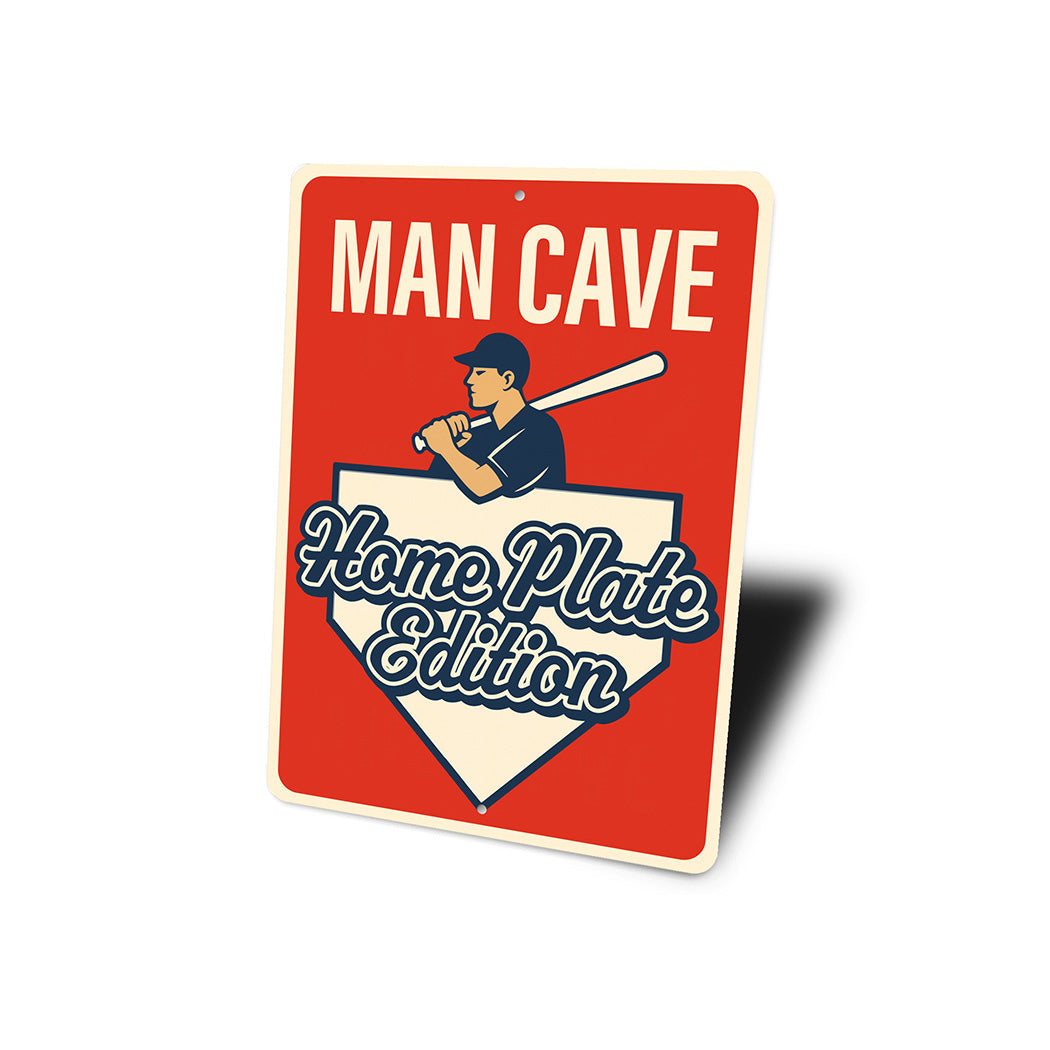 Baseball Lover's Man Cave Sign Home Plate Sign