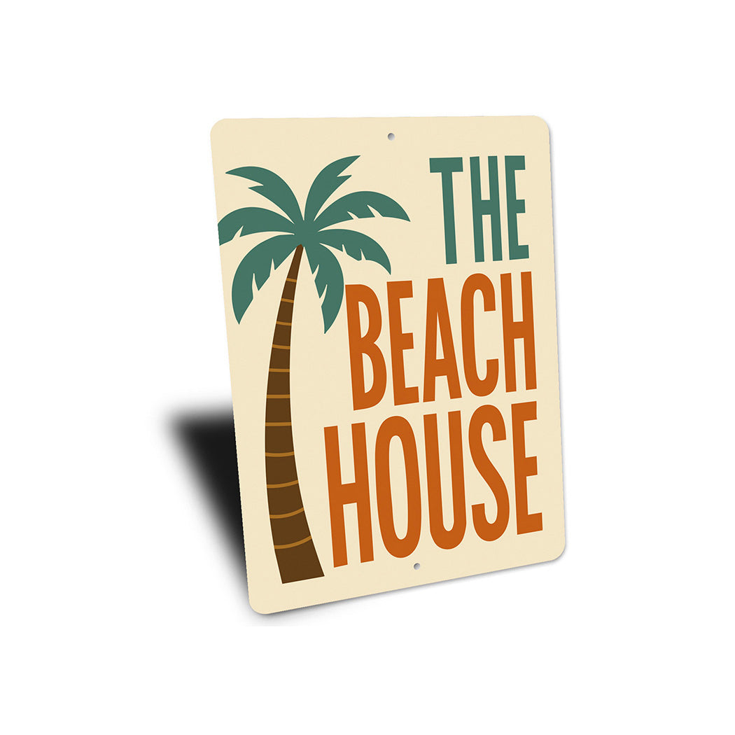 Retro Beach House Metal Wall Decor Coastal Sign