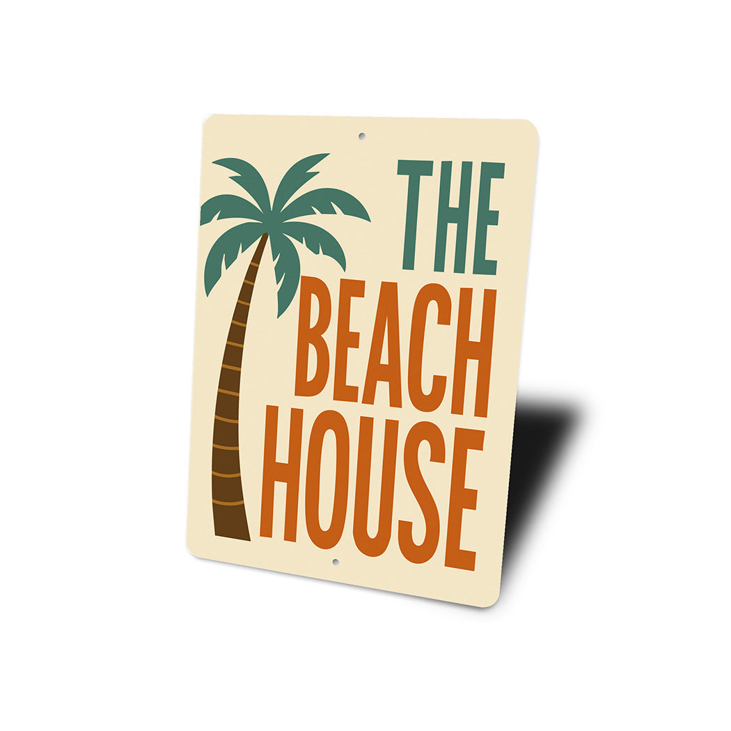 Retro Beach House Metal Wall Decor Coastal Sign