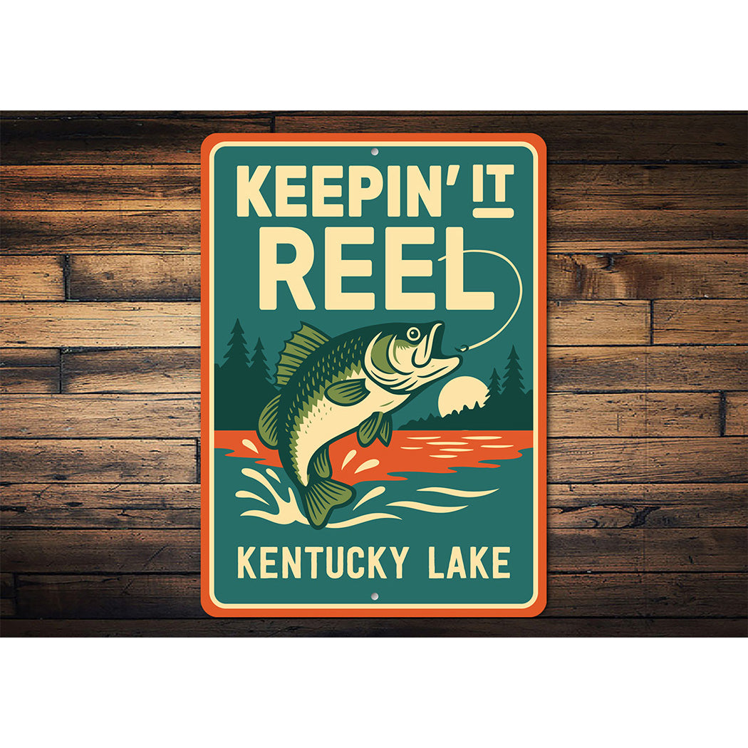Rustic Lake Metal Sign Keepin' It Reed Kentucky Lake Decor