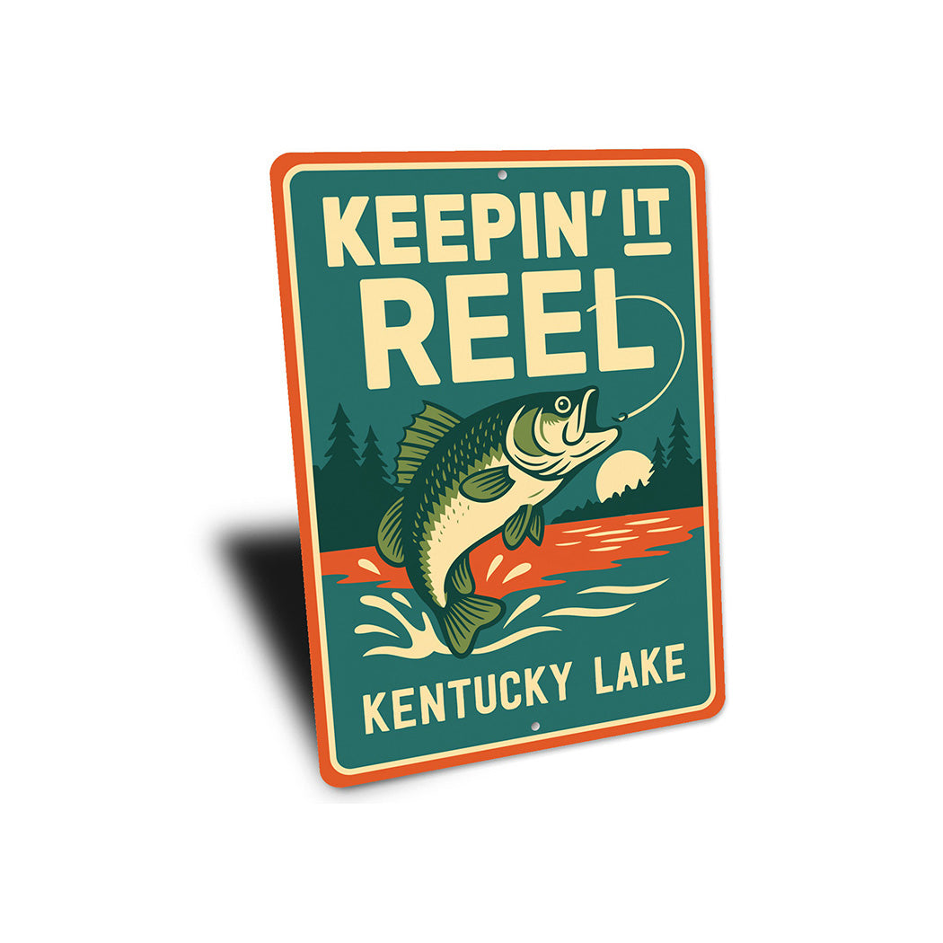 Rustic Lake Metal Sign Keepin' It Reed Kentucky Lake Decor
