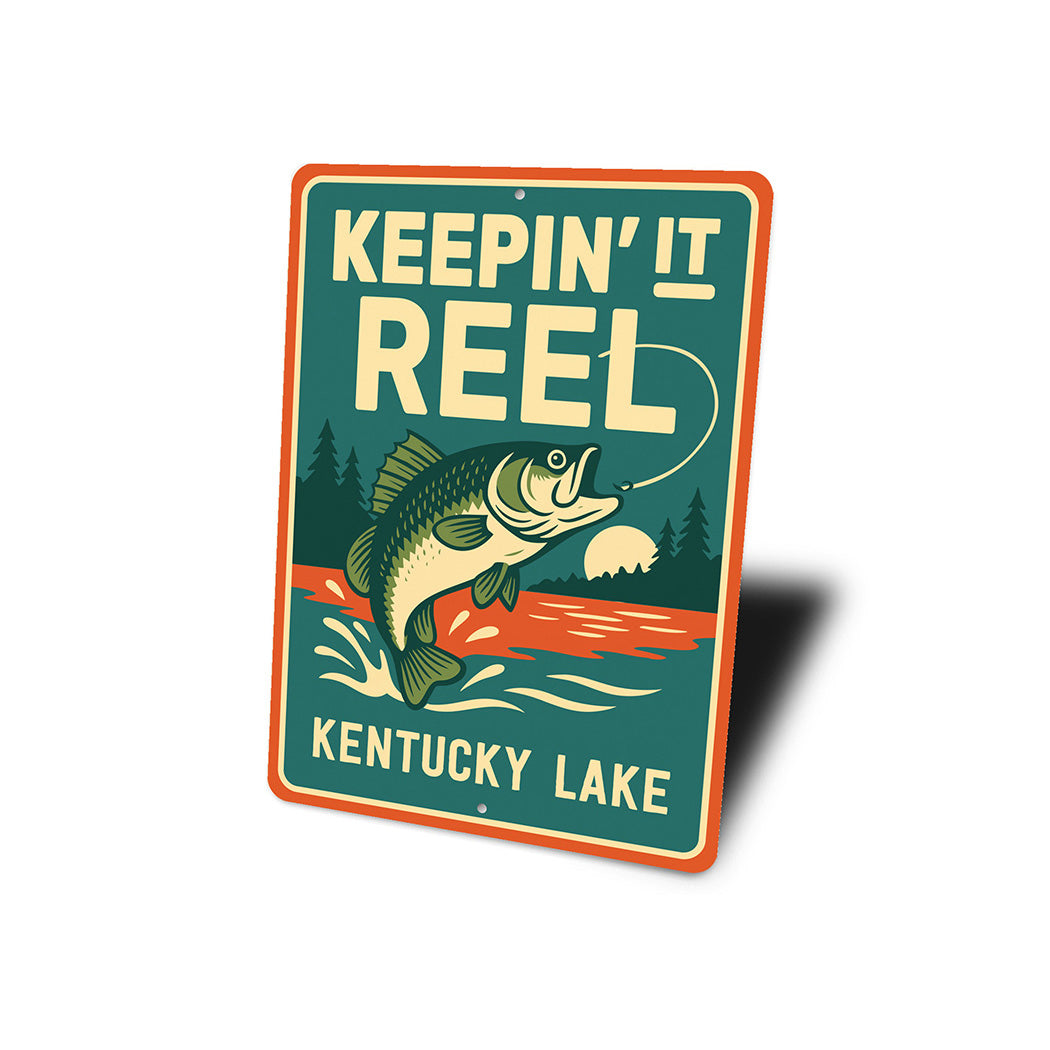 Rustic Lake Metal Sign Keepin' It Reed Kentucky Lake Decor