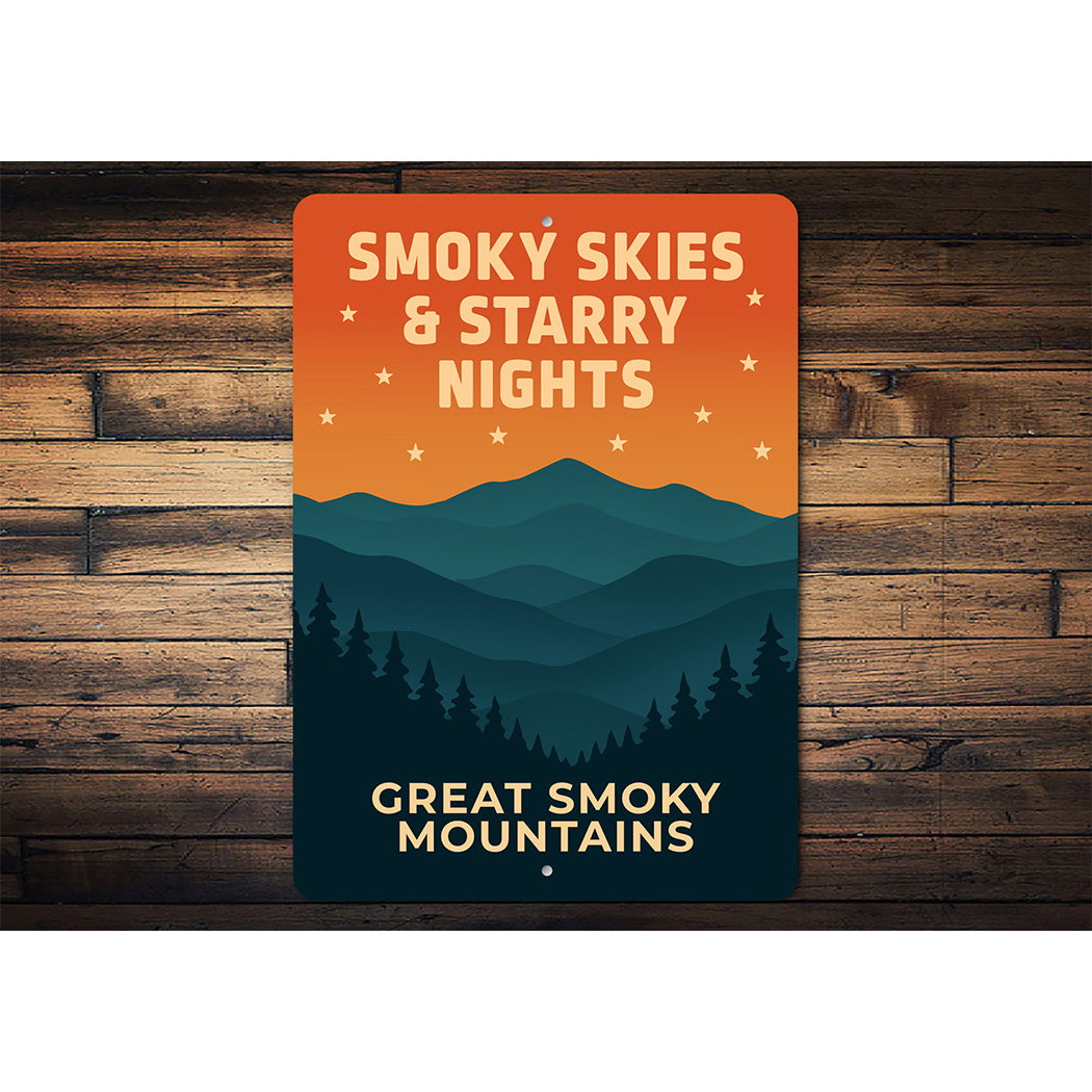 Smoky Skies And Starry Nights Great Smoky Mountains Sign