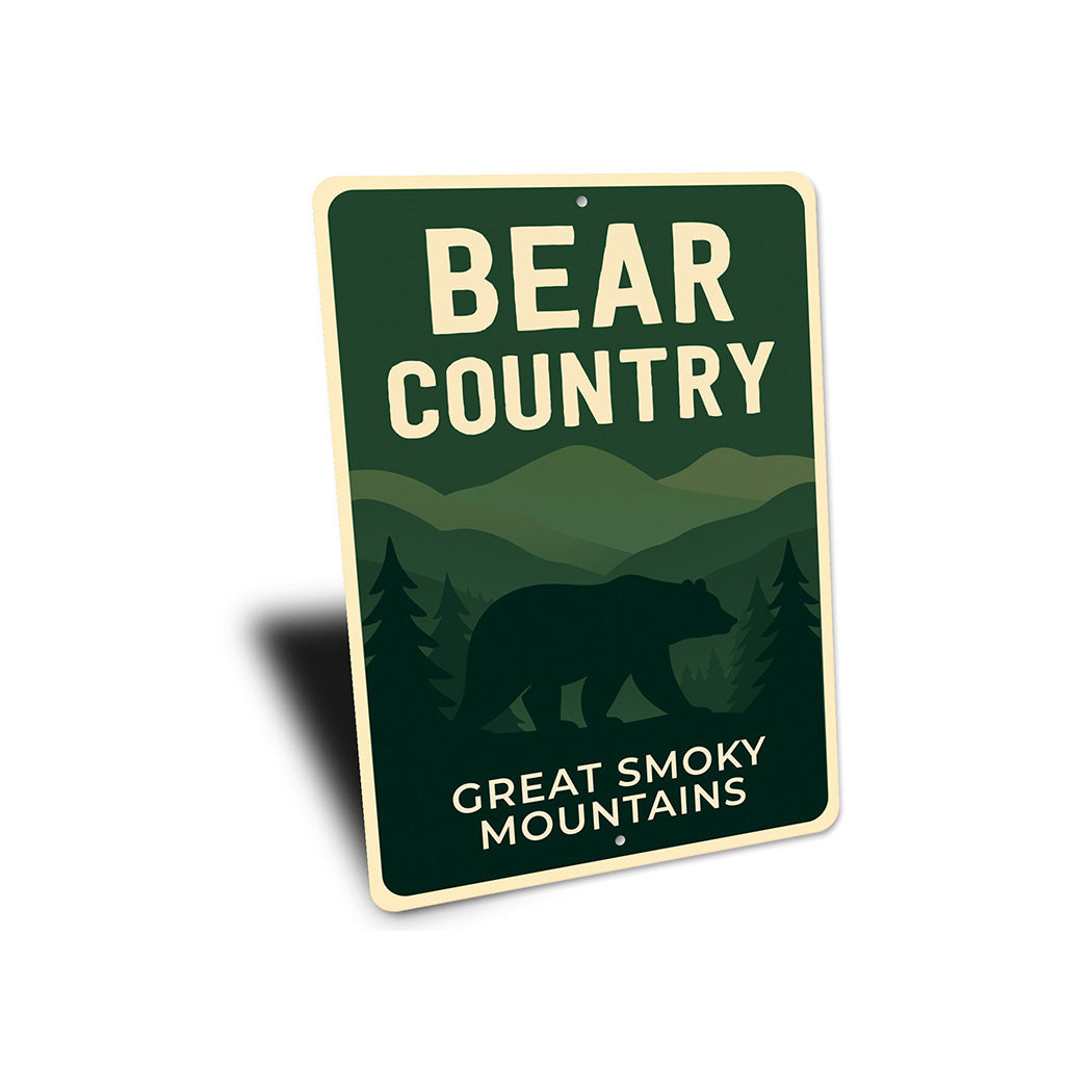 Bear Country Aluminum Sign Great Smoky Mountains Decor