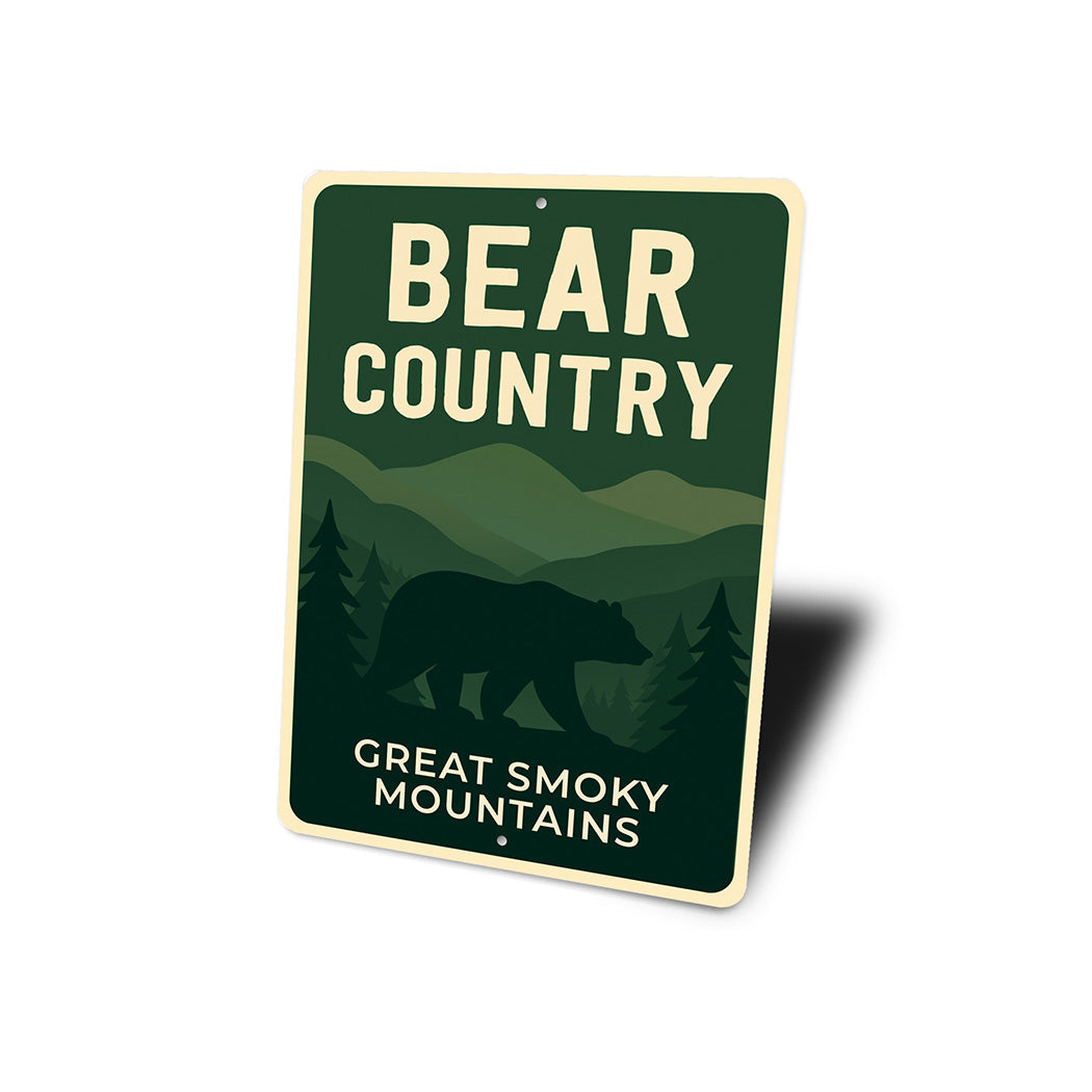 Bear Country Aluminum Sign Great Smoky Mountains Decor