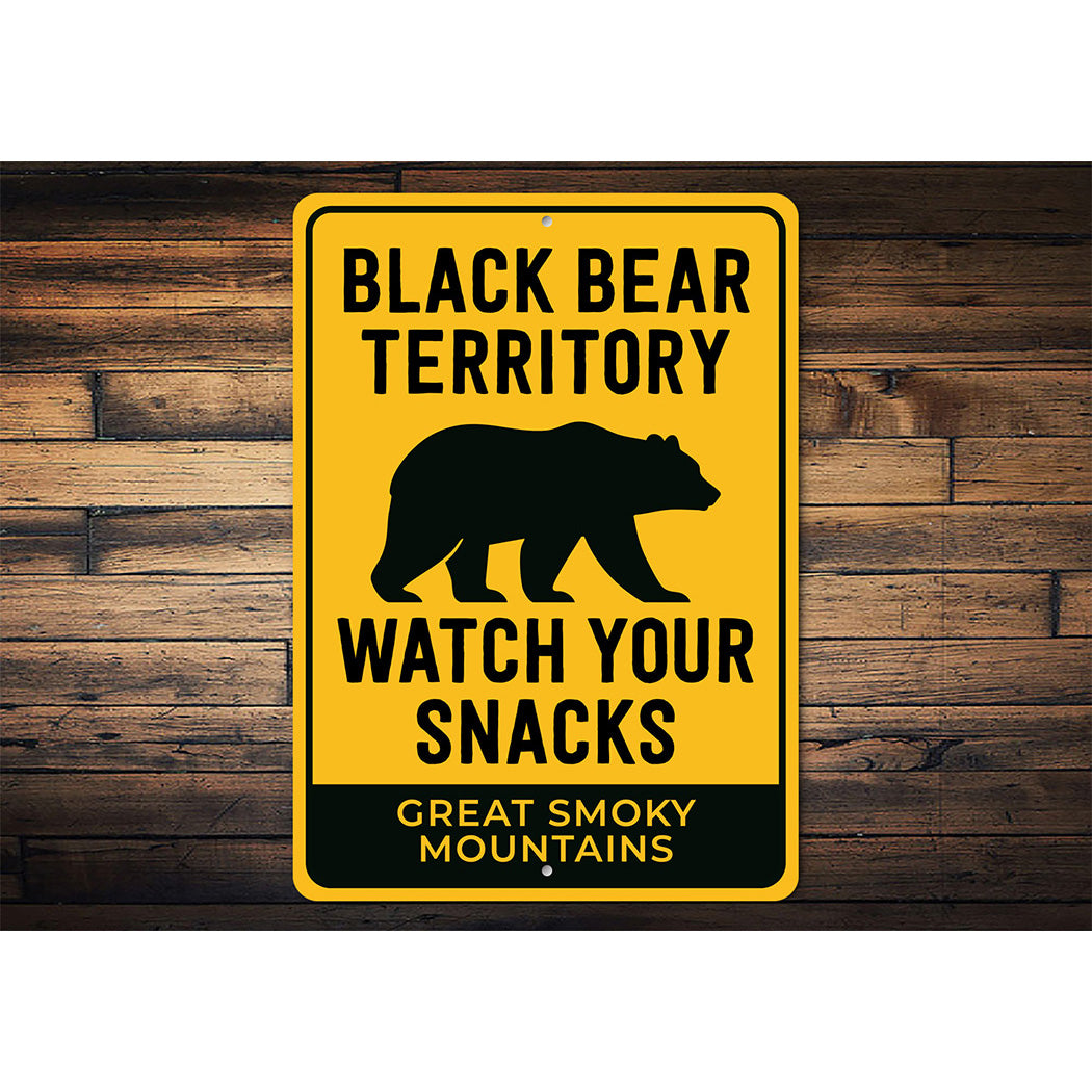 Black Bear Territory Sign Great Smoky Mountains Humor