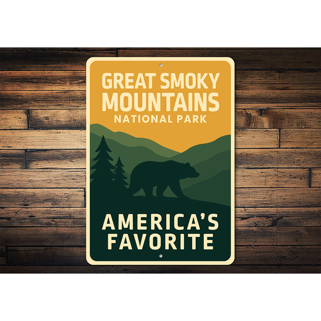 Great Smoky Mountains Sign America's Favorite Park Decor