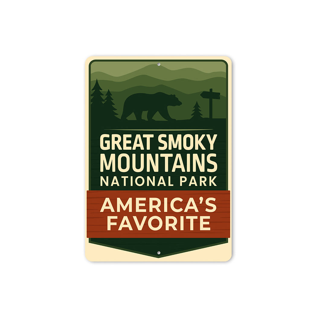Great Smoky Mountains Sign America's Favorite Park