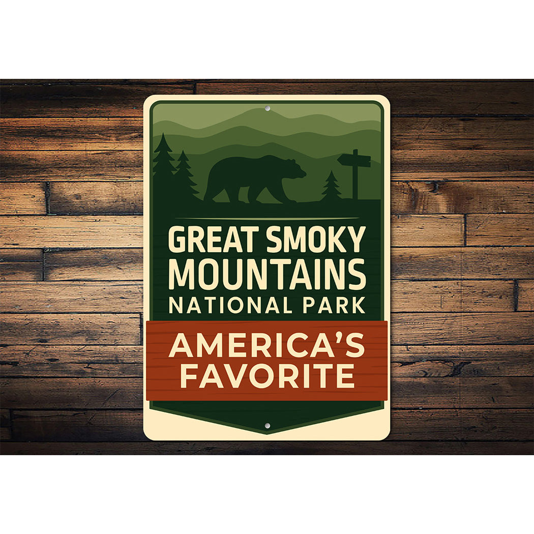 Great Smoky Mountains Sign America's Favorite Park