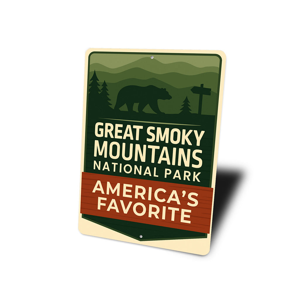 Great Smoky Mountains Sign America's Favorite Park