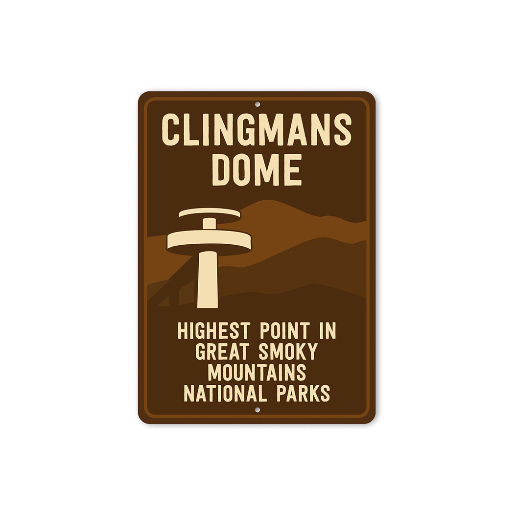 Clingmans Dome Sign Highest Point in Smoky Mountains