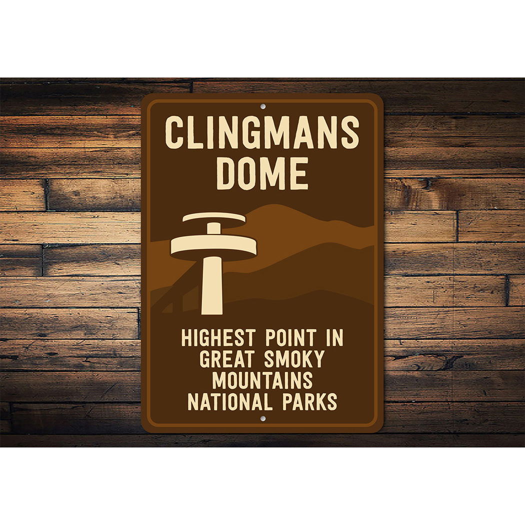 Clingmans Dome Sign Highest Point in Smoky Mountains