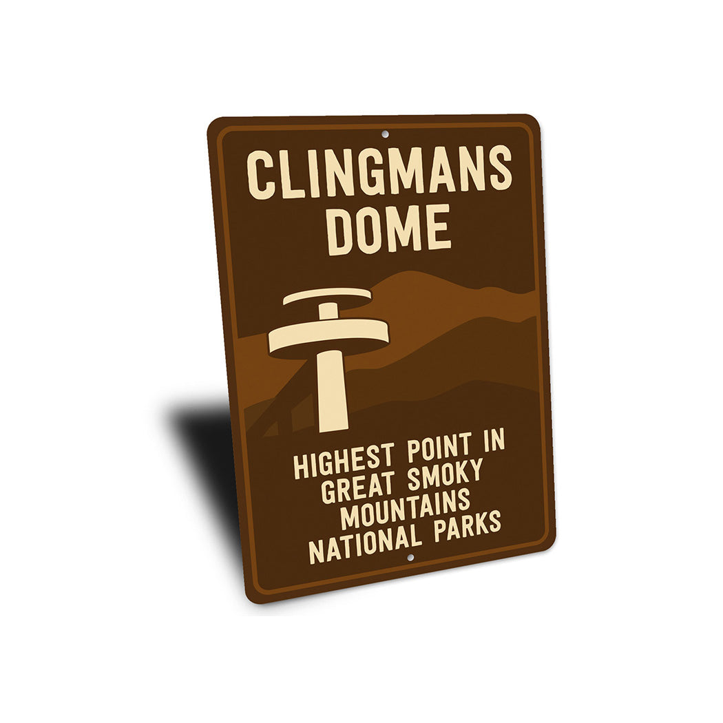 Clingmans Dome Sign Highest Point in Smoky Mountains