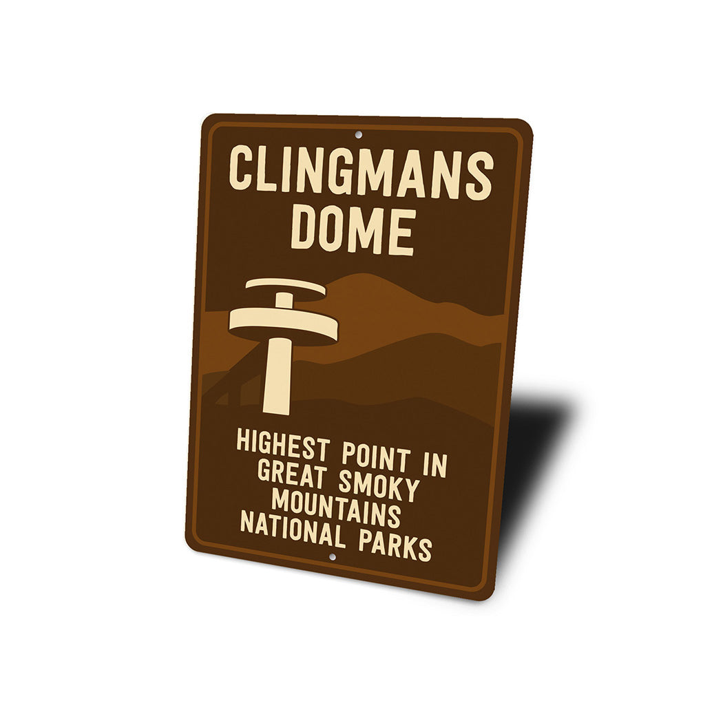Clingmans Dome Sign Highest Point in Smoky Mountains