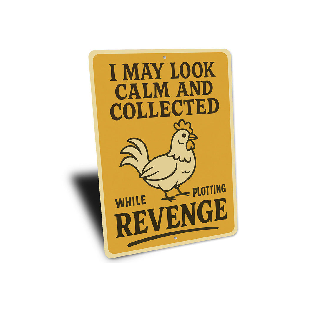 Plotting Revenge Aluminum Sign Funny Sarcastic Wall Decor