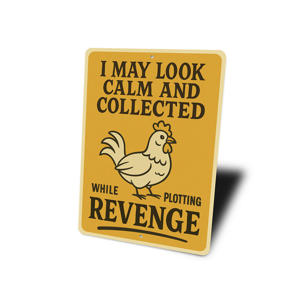 Plotting Revenge Aluminum Sign Funny Sarcastic Wall Decor