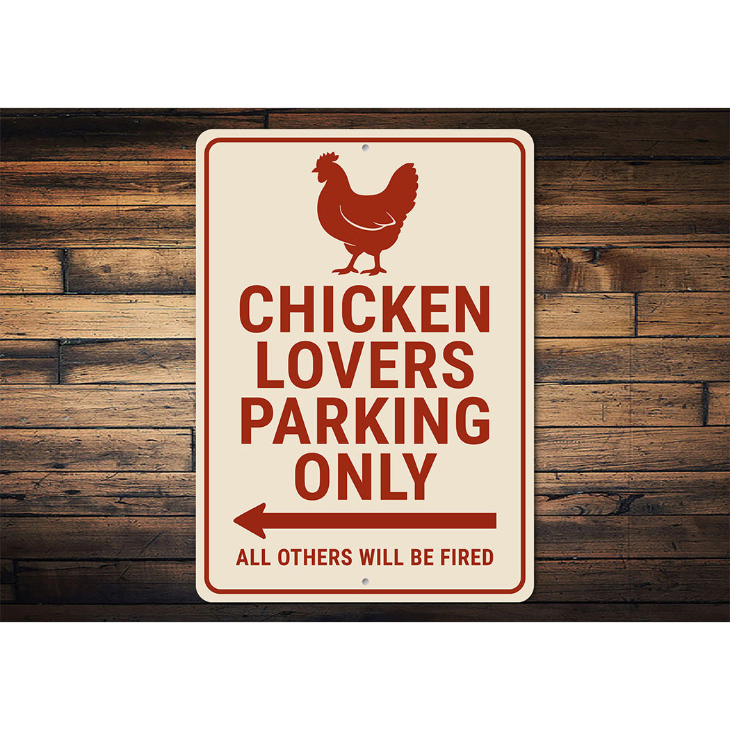 Chicken Lovers Parking Only Sign Funny Farmhouse Decor