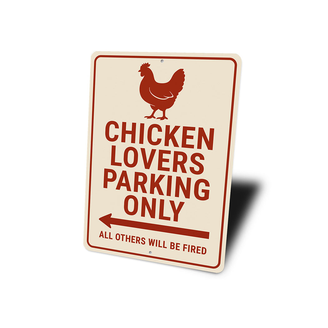 Chicken Lovers Parking Only Sign Funny Farmhouse Decor