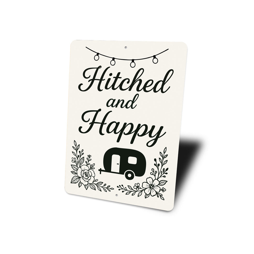 Hitched And Happy Sign