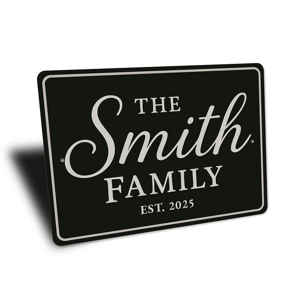 Personalized The Smith Family Est. 2025 Aluminum Wall Sign