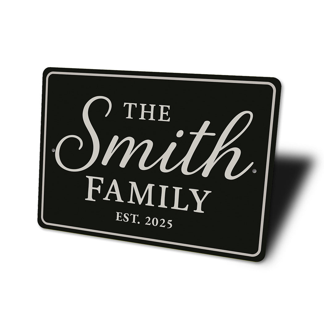 Personalized The Smith Family Est. 2025 Aluminum Wall Sign