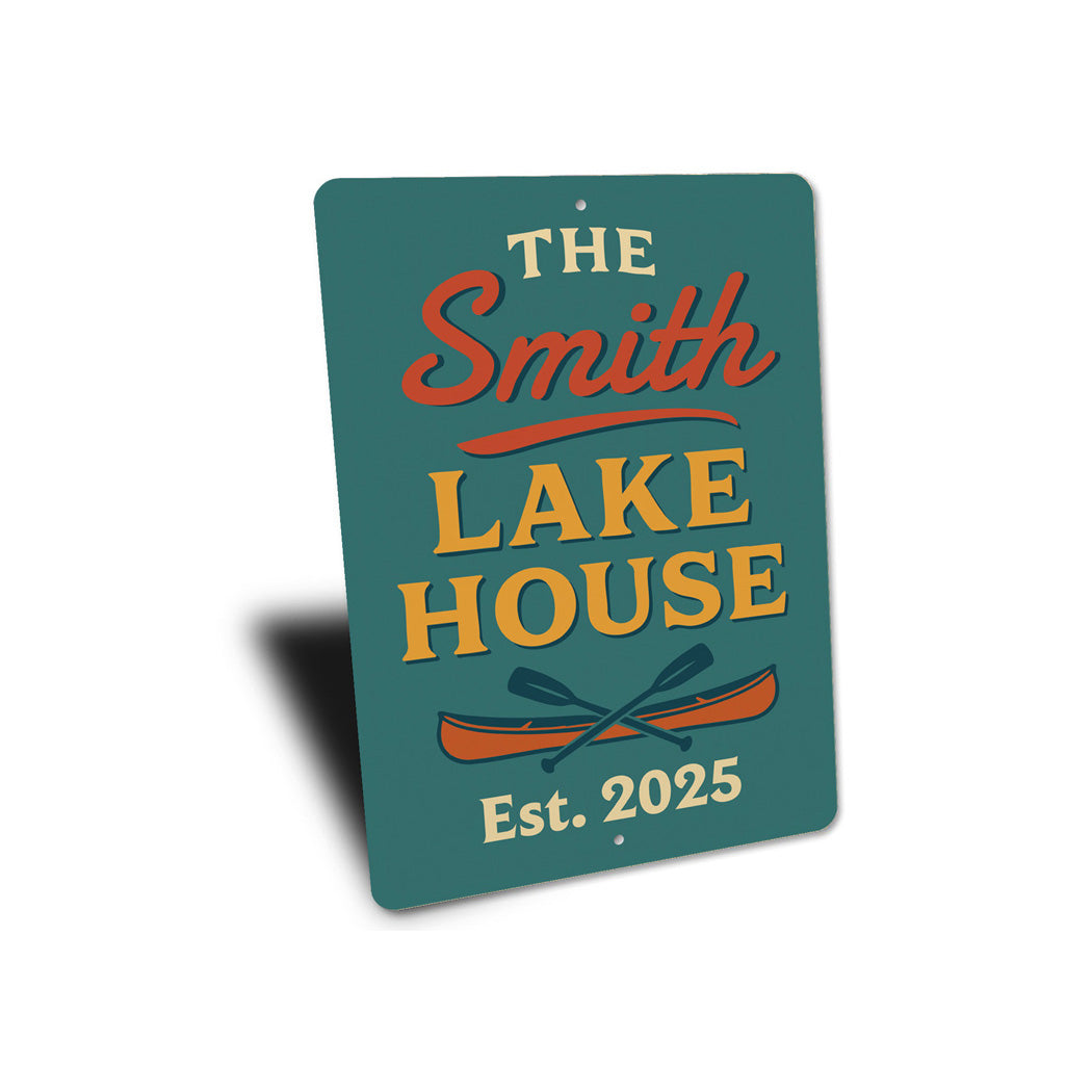 Personalized Lake House Established Year Aluminum Sign