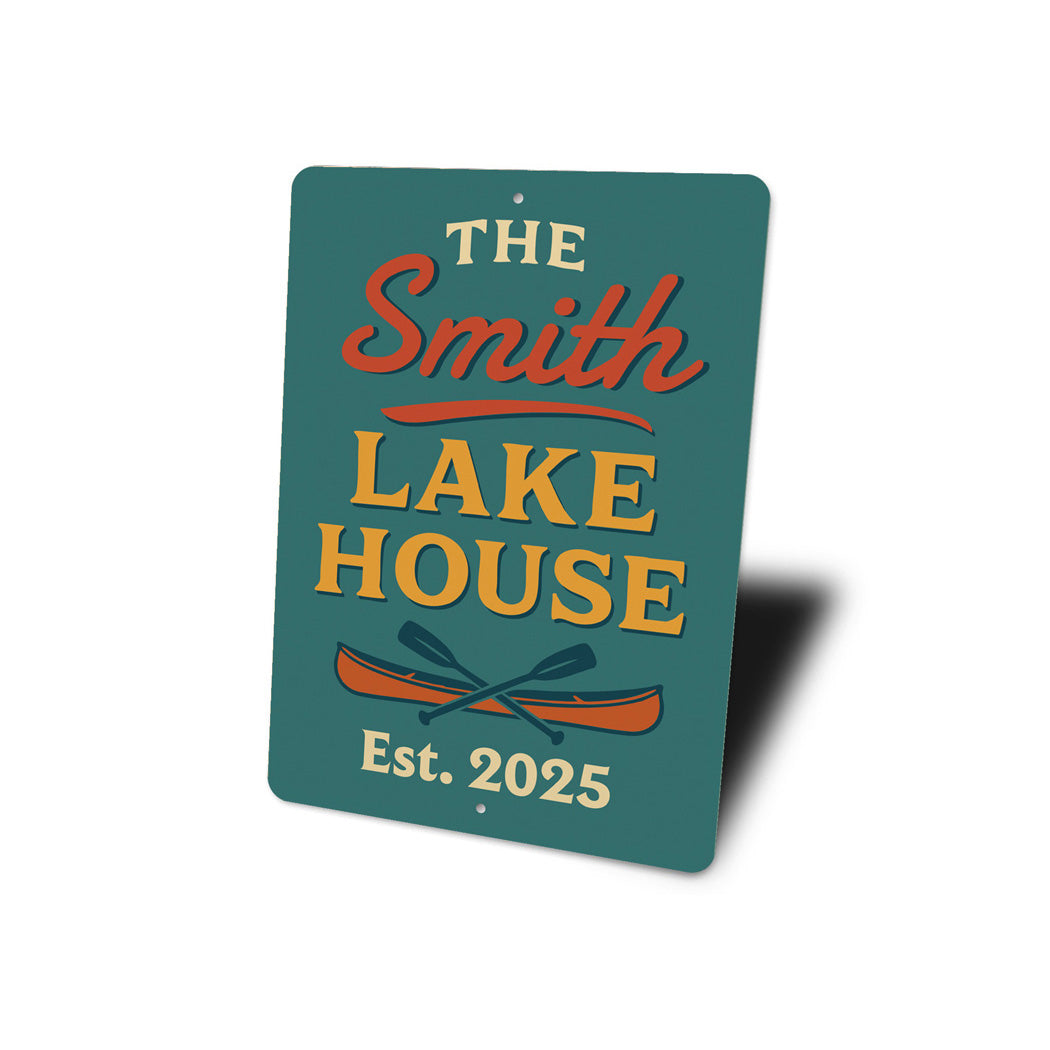 Personalized Lake House Established Year Aluminum Sign