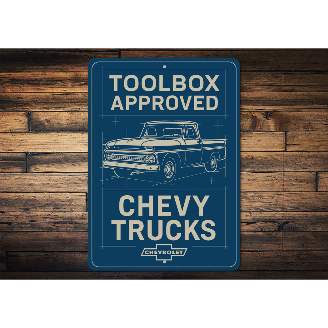 Chevy Trucks Toolbox Approved Chevrolet Signs