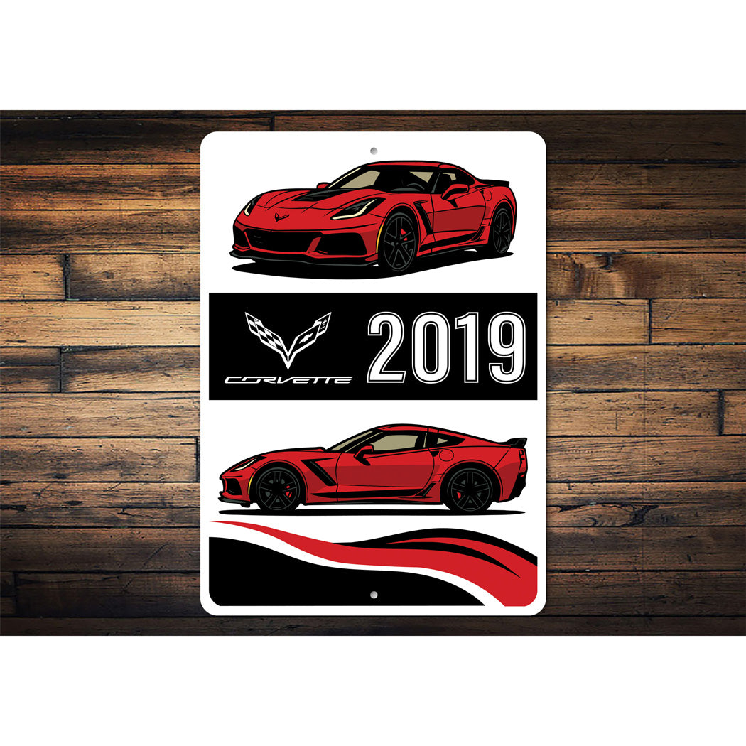 C7 Corvette 2019 Chevrolet Sports Car Sign