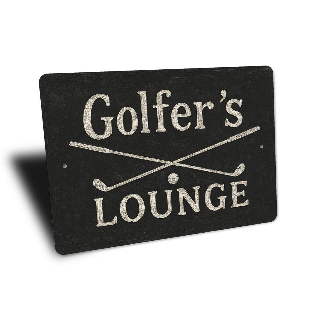 Golfer's Lounge Golfers Aluminum Decor Sign